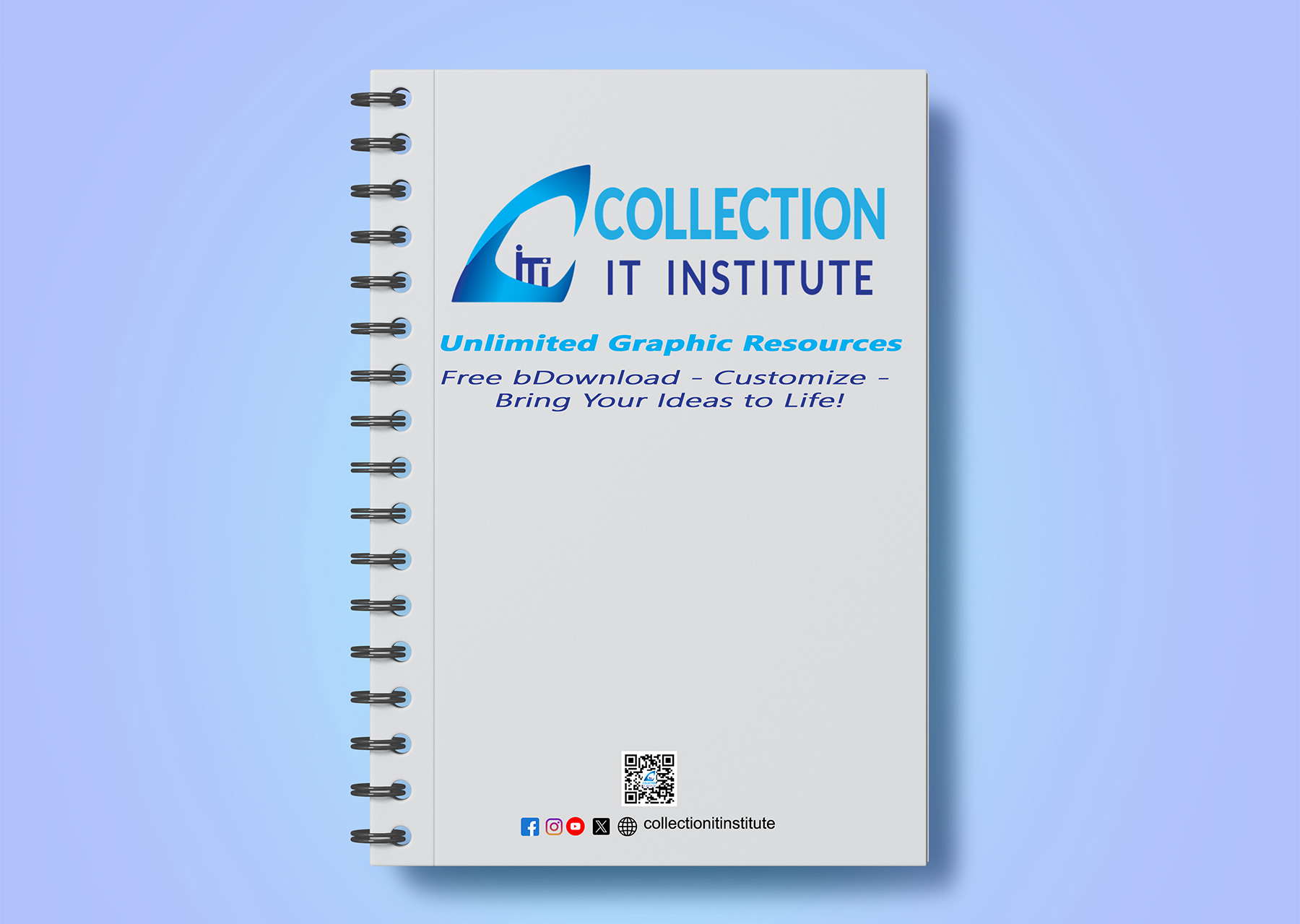 Notebook Mockup PSD free download on collection IT Institutte,