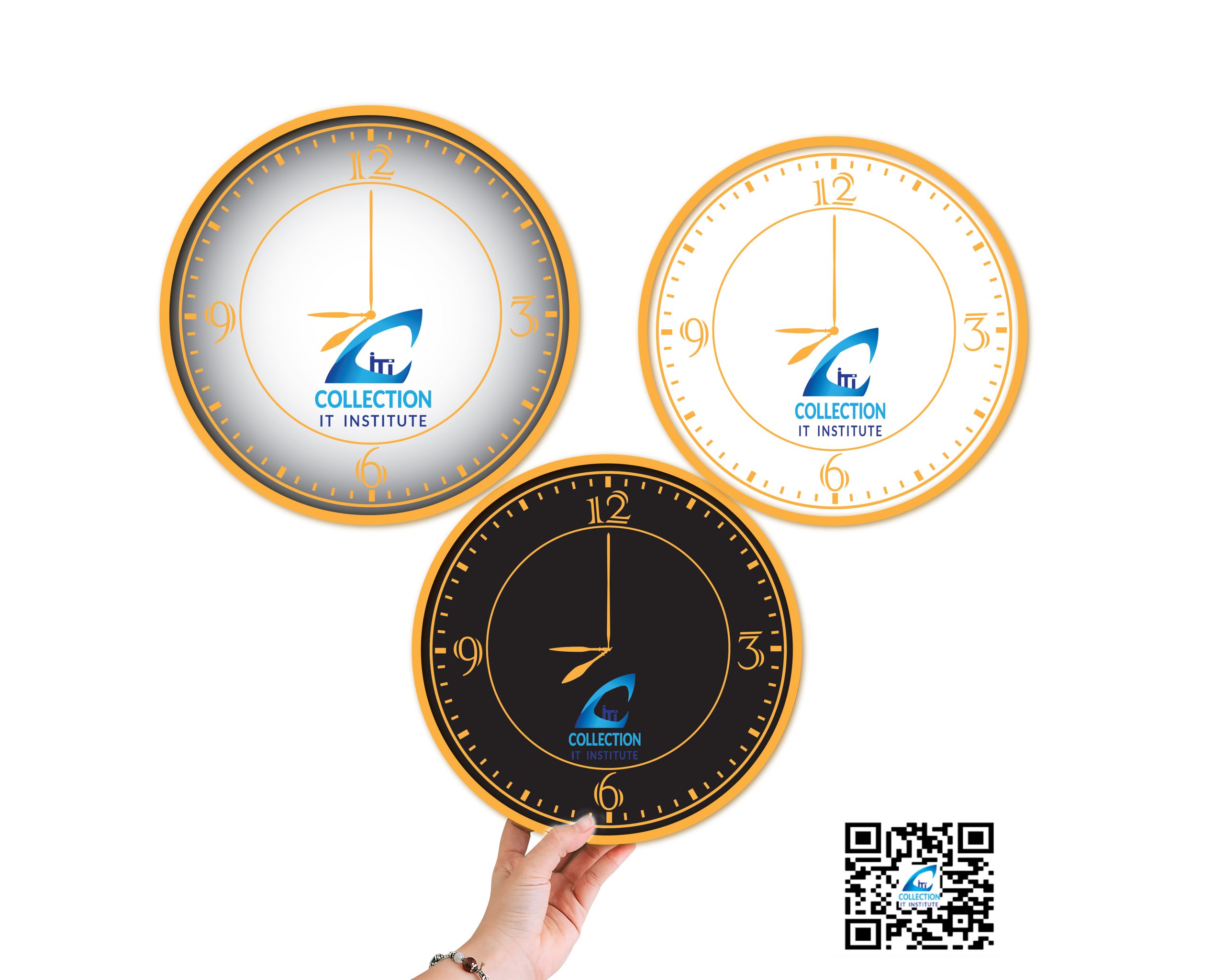 Wall clock template vectors