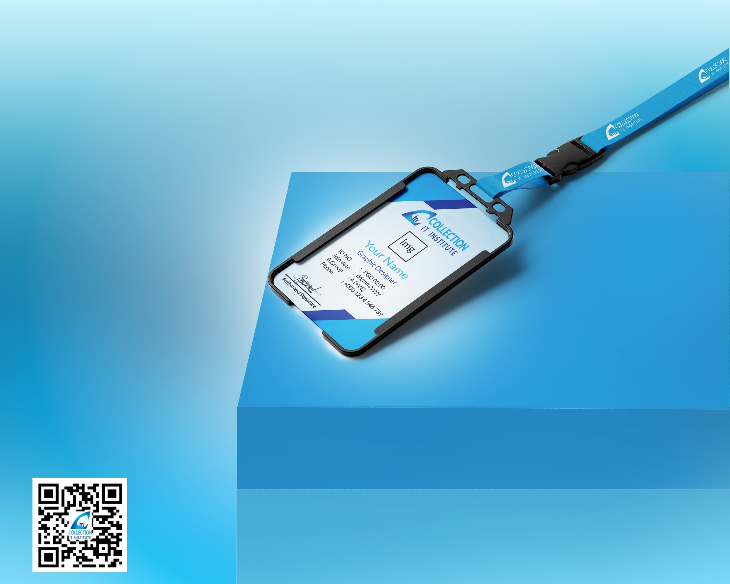 Id card Mockups-Free Download on-Collection IT Institute